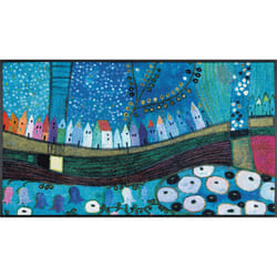 wash+dry Stadt in Blau Paillasson décoratif Intérieure Rectangulaire Multicolore