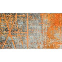 wash+dry RUSTIC Paillasson décoratif Intérieure Rectangulaire Gris, Orange