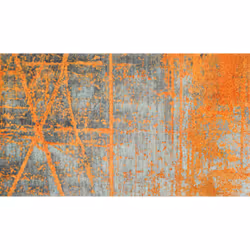 wash+dry Rustic, Paillasson décoratif, Intérieure, Rectangulaire, Gris, Orange, Motif, 1100 mm