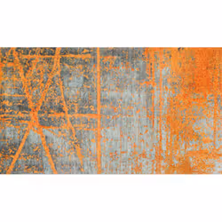 wash+dry RUSTIC, Paillasson décoratif, Intérieure, Rectangulaire, Gris, Orange, Motif, 1400 mm