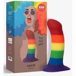 Fun Factory AMOR Gode classique Sexe anal, Sexe vaginal Bleu, Vert, Multicolore, Orange, Violet, Rouge, Jaune Silicone 146 mm 3,7 cm