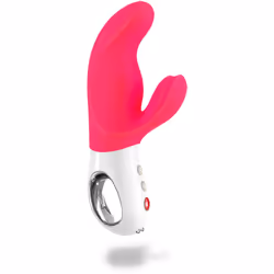 Fun Factory Miss Bi, Vibrateur de couple, Stimulation du clitoris, Stimulation vaginale, Rose, Blanc, Silicone, Courbé, Ambid ...