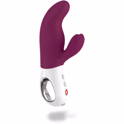 Fun Factory Miss Bi, Violet, Blanc, Silicone, Courbé, Ambidextre, Tactile, CE