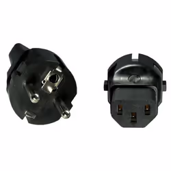 Microconnect PESC13AD, Type F, C13, 230 V, Noir, Mâle/Femelle, 50 g