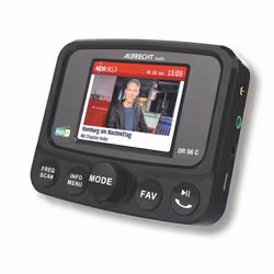Albrecht DR56C, Voiture, Numérique, DAB, DAB+, MF, 87,6 - 107,9 MHz, 174 - 240 MHz, TFT