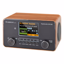 Albrecht DR 865 Portable Numérique Noir, Bois