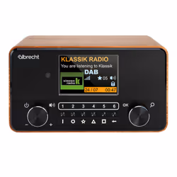 Albrecht DR 866 Portable Numérique Noir, Bois