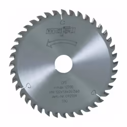 Mafell Lame de scie au carbure- 092559 Lame de scie au carbure 120 x 1,2/1,8 x 20 mm, 40 dents, denture plate/trapézoïdale, p ...