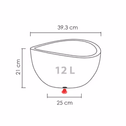 Scheurich 4033083553671 pot à fleurs Extérieure Kit de plantation en pot Autonome Plastique Noir