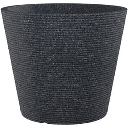 Scheurich - Coneo 40, bac à plantes/pot à fleurs/jardinière, cylindrique, coloris: Granit noir, fabriqué avec du plastique recyclé, pour l'extérieur