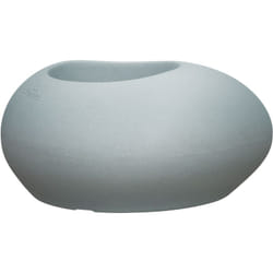 Scheurich - Flow 73. vase/pot de fleurs/pot de plantes. en forme de galet. en plastique couleur : Stony Grey. 73 cm de largeur. 58 cm de profondeur.