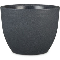 Firenze 50, bac à plantes/pot à fleurs/jardinière, cylindrique, coloris: Granit noir, fabriqué avec du plastique recyclé, pour l'extérieur - Scheurich