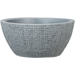 Scheurich - Barceo Bowl 40, pot à fleurs/bac à fleurs, cylindrique, coloris: Stony Grey, fabriqué avec du plastique recyclé, pour l'extérieur