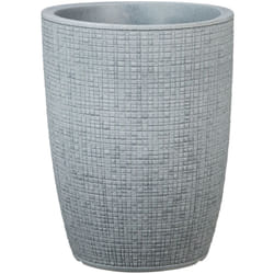 Scheurich Barceo High 54, vase/pot à fleurs/jardinière, cylindrique, coloris: Stony Grey, fabriqué avec du plastique recyclé, pour l’extérieur