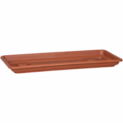 Scheurich Lara 60. soucoupe. rectangulaire. en plastique. couleur : terre cuite. 60 cm de largeur. 29 cm de profondeur. 7.5 c ...