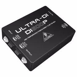 Behringer ULTRA-DI DI600P, 1/4" TS, Balanced XLR, 300 g, 35 x 95 x 128 mm, 0,003%