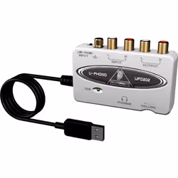 Behringer U-phono UFO202, USB Type-A, 88 mm, 60 mm, 22 mm, 100 g