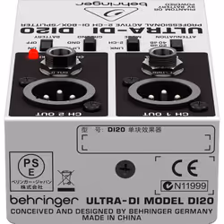 Behringer DI20 convertisseur audio Noir, Blanc - Vue supplémentaire 7