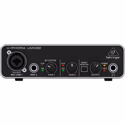 Behringer UMC22 équipement de musique supplémentaire Concert/studio Préamplificateur