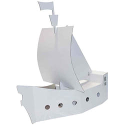 Bateau - KREUL - JOYPAC - Carton ondulé à décorer - Montage facile - Dimensions 480x180x500 mm