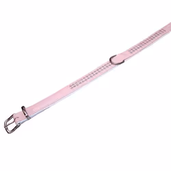 Nobby Crystal, Chien, Collier standard, Rose, Blanc, Simili-cuir, Monochromatique, S-M
