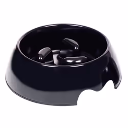 Nobby Anti-gulping, Chien, Mélamine, Noir, Gamelle à nourriture pour animaux de compagnie, Monochromatique, 23 cm