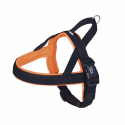 Nobby 80551-04, Chien, Harnais de sécurité pour ceinture de sécurité, S-M, Noir, Orange, Nylon, Toutes races