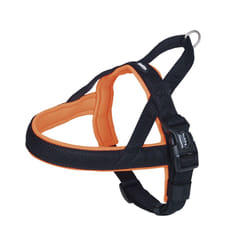 Nobby 80551-04 S-M Noir, Orange Nylon Chien Harnais de sécurité pour ceinture de sécurité