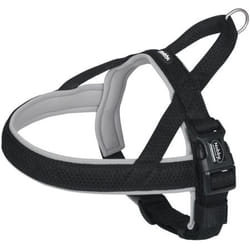 Nobby 80552-81 harnais pour chiens et chats M-L Noir, Gris Métal, Nylon Chien Harnais de sécurité pour ceinture de sécurité