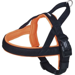 Nobby Mesh Preno L Noir, Orange Nylon Chien Harnais avec laisse