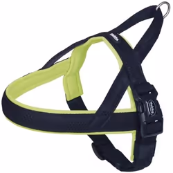 Nobby 80555-24, Chien, Harnais avec laisse, XL, Noir, Vert, Nylon, Monochromatique