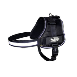 Nobby Seguro M-L Noir Nylon Chien Harnais avec laisse