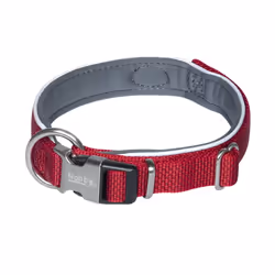 Nobby 80631-01, Chien, Collier standard, Gris, Rouge, Métal, Néoprène, Nylon, Monochromatique, M-L