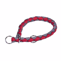 Nobby Corda, Chien, Collier coulissant, Gris, Rouge, Nylon, Motif, M-L