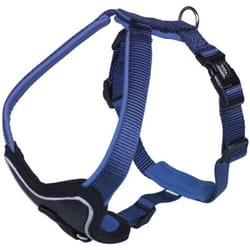 Nobby 80733-06 harnais pour chiens et chats M-L Noir, Bleu Nylon Chien Harnais avec laisse