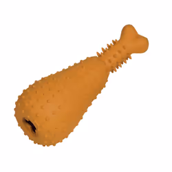 Nobby Chicken leg, Chien, Jouet en forme d'en-cas, Orange, Caoutchouc, 235 mm
