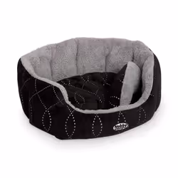 Nobby Ceno, Lit chauffant pour animaux, Intérieure, Chien, Noir, Ovale, Monochromatique