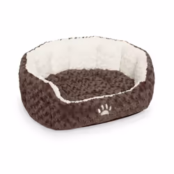Nobby Neiku, Tapis pour animaux de compagnie, Intérieure, Chien, Marron, Blanc, Ovale, Monochromatique