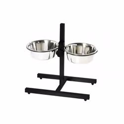 Nobby 72830, Chien, Noir, Acier inoxydable, Ensemble gamelles pour animaux de compagnie, Monochromatique, 4,5 L, 28 cm