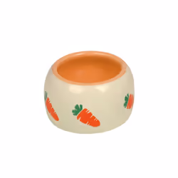 Nobby Carrot, Lapin, Gamelle à nourriture pour animaux de compagnie, Vitrocéramique, Beige, Orange, Image, 0,125 L