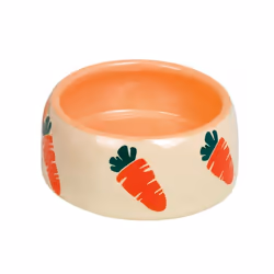 Nobby 73630, Lapin, Gamelle à nourriture pour animaux de compagnie, Vitrocéramique, Beige, Orange, Image, 0,25 L