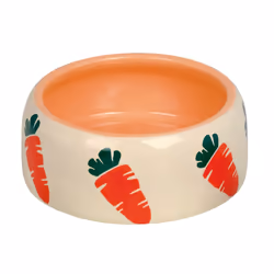 Nobby Keramik Futtertrog Carrot 500ml, Lapin, Gamelle à nourriture pour animaux de compagnie, Vitrocéramique, Beige, Orange,  ...