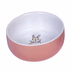 Nobby 73766 Rabbit, Lapin, Gamelle à nourriture pour animaux de compagnie, Vitrocéramique, Rose, Blanc, Monochromatique, 300  ...