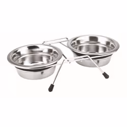 Nobby 79048, Chien, Acier inoxydable, Acier inoxydable, Ensemble gamelles pour animaux de compagnie, Monochromatique, 1,5 L