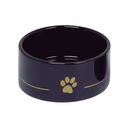 Nobby 82344, Chien, Vitrocéramique, Noir, Or, Gamelle à nourriture pour animaux de compagnie, Image, 1,1 L