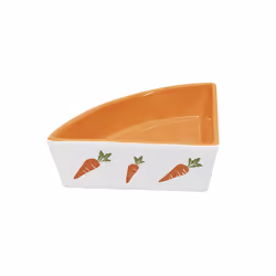 Nobby 82365, Lapin, Gamelle à nourriture pour animaux de compagnie, Vitrocéramique, Orange, Blanc, Motif, 0,25 L