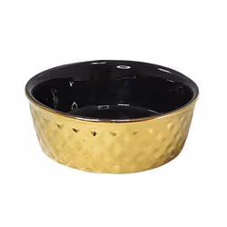 Nobby 82436, Chat, Vitrocéramique, Noir, Or, Gamelle à nourriture pour animaux de compagnie, Monochromatique, 0,5 L