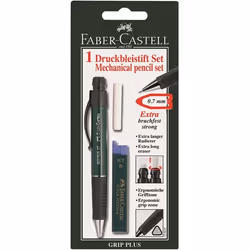 Faber-Castell Grip Plus, Noir, Gris, Gris, B, Se tourne vers l'extérieur, 0,7 mm, 1 pièce(s)