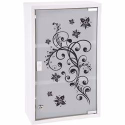 Alliant design et fonctionnalité, cette armoire à pharmacie en acier inoxydable avec porte vitrée et serrure de la marque HI  ...