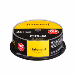 Intenso INT-1001124, 52x, CD-R, 120 mm, 700 Mo, Fuseau, 25 pièce(s)